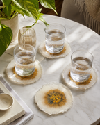 Coasters - White and Gold