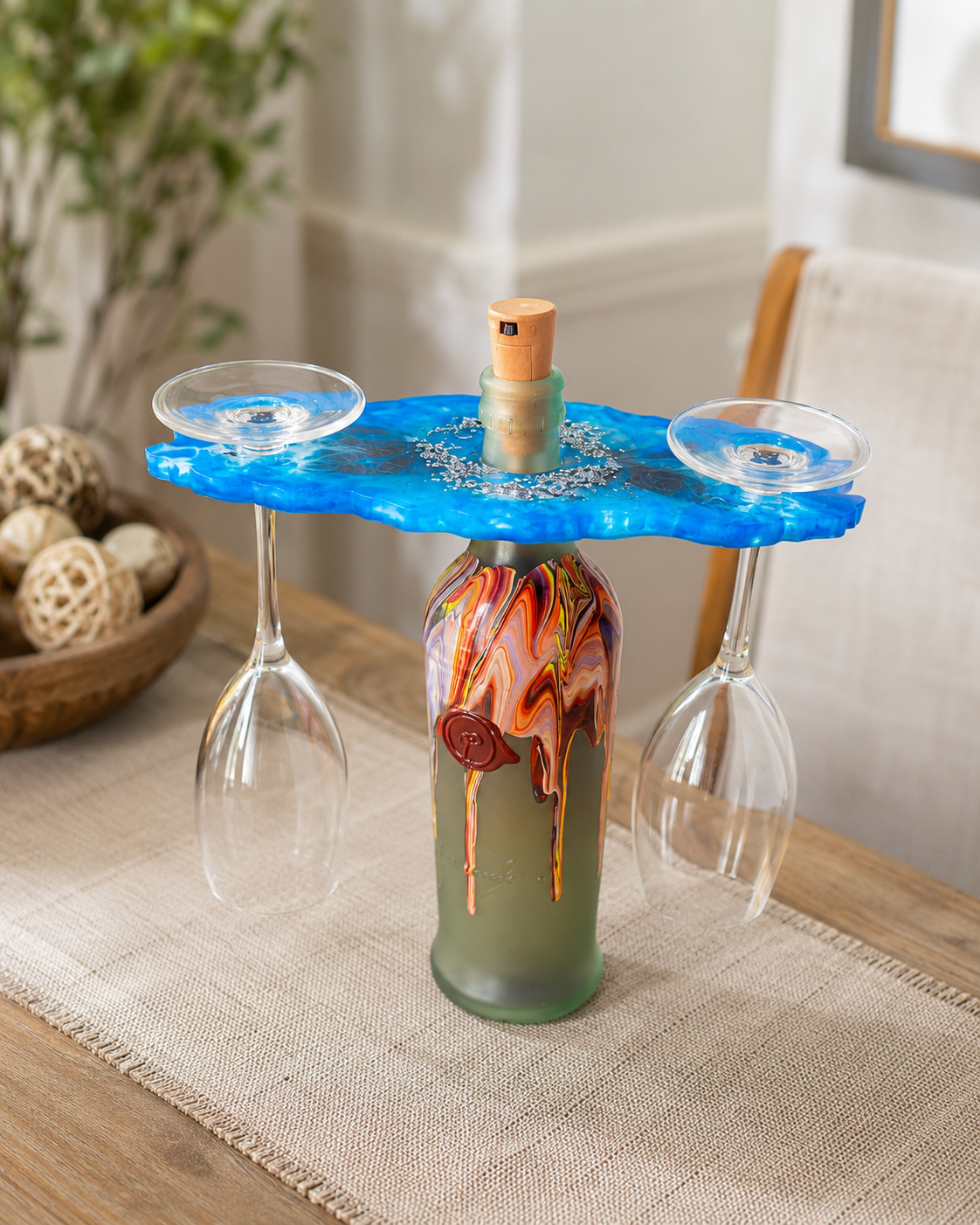Wine Holder - Blue