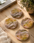 Coasters - Pink and Gold