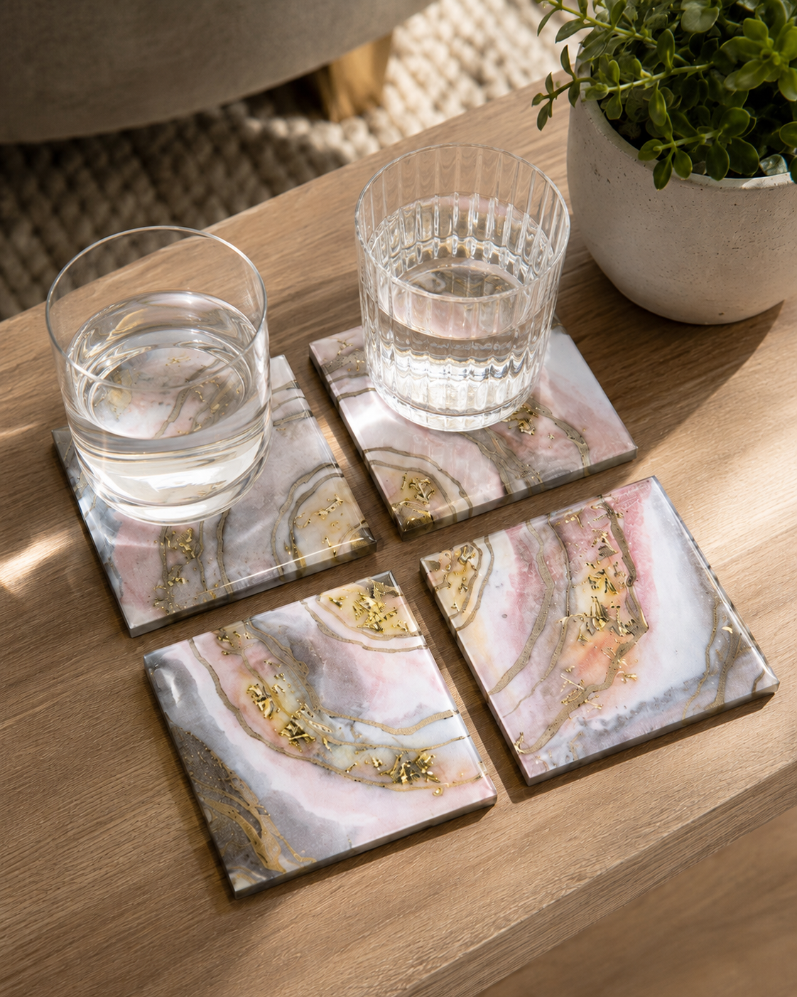 Coasters - Marble effect