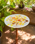 Table - Floral with Standing Wooden Base