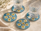 Coasters - Blue Shimmer Floral