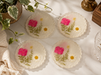 Coasters - White Floral