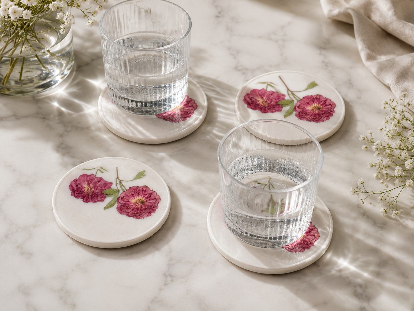 Coasters - White