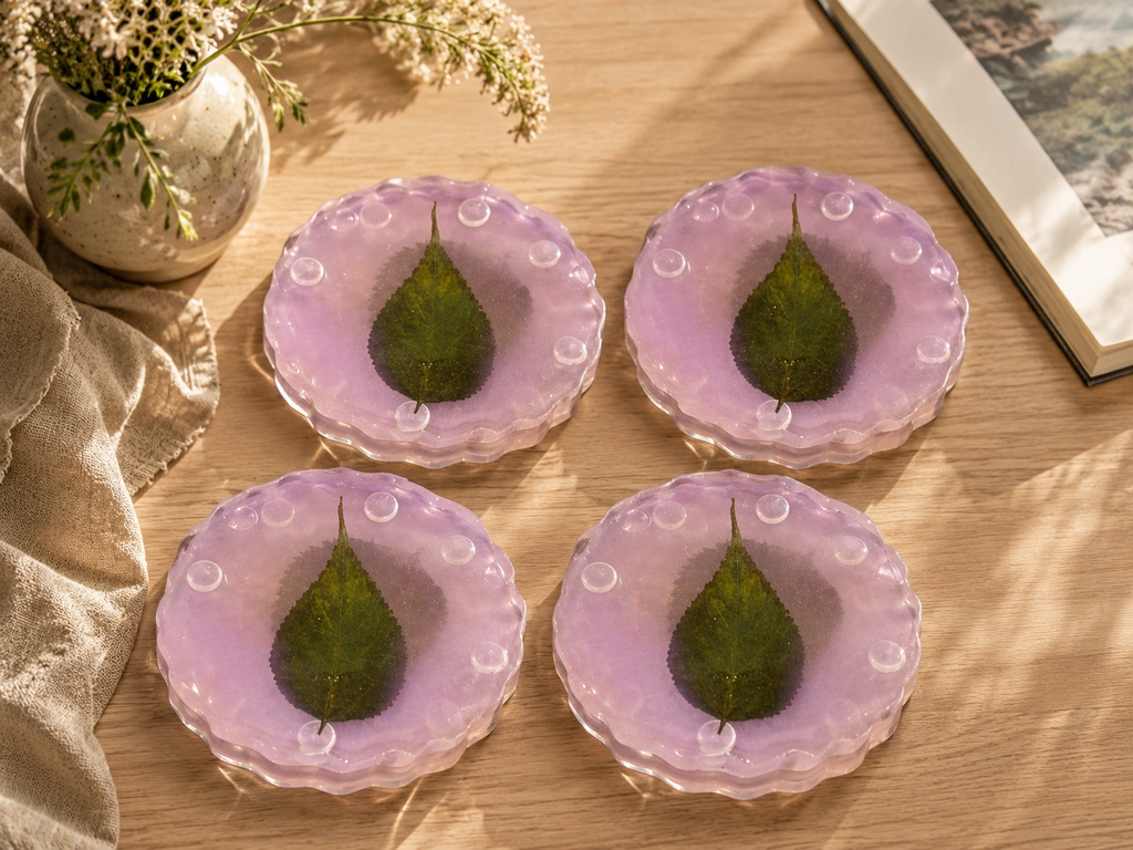 Coasters - Pink Translucent