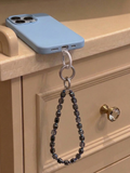 Crystal Black Phone Charm